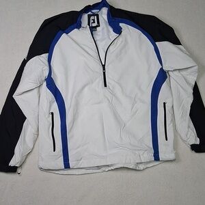 FootJoy Men's Black, White, and Blue Windbreaker